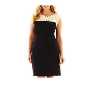Luxology Lux II Studded Colorblock Shift Dress Sizes 4P, 6P, 14P New Msrp $70.00